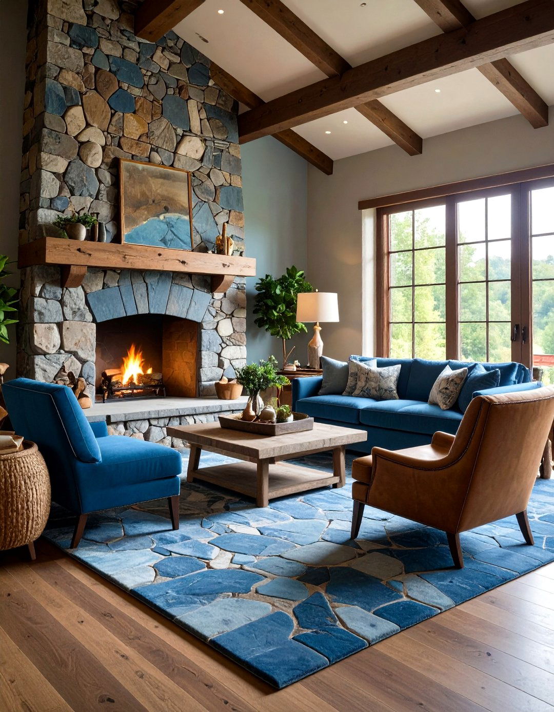 Flagstone Irregular Natural Beauty - 24 Fireplace Hearth Ideas
