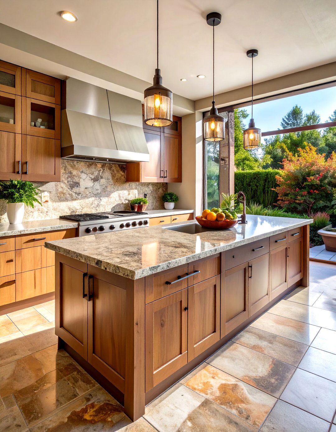 Flamed Granite Outdoor Kitchen Durability - 24 Granite Kitchen Countertop Ideas