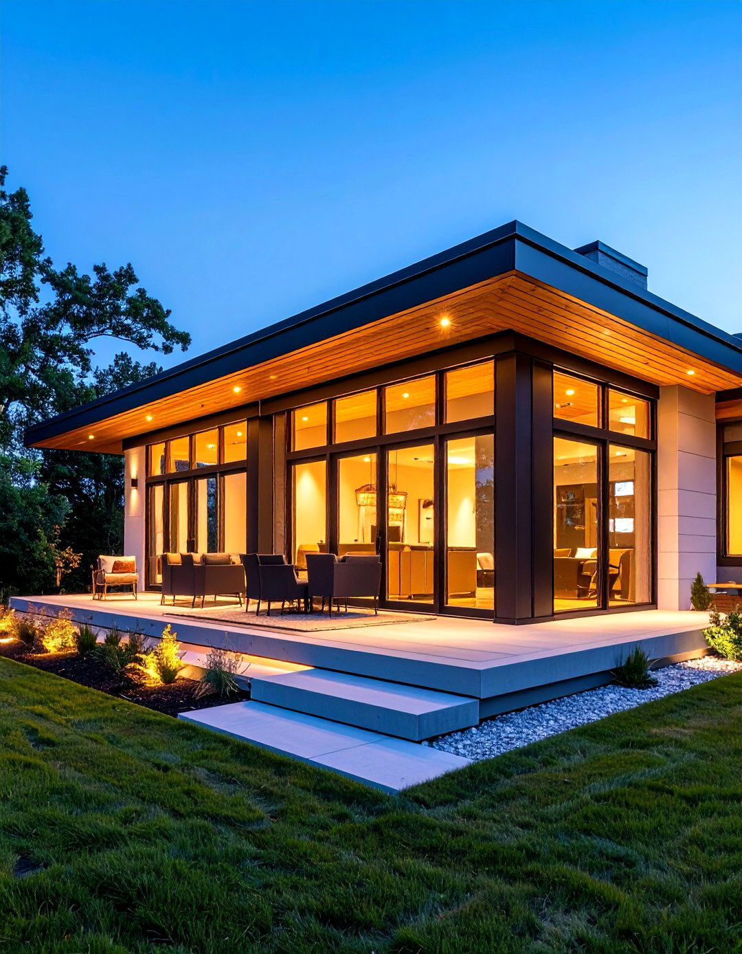 Flat Metal Roof Contemporary Design - 24 Shed Roof Porch Design Ideas