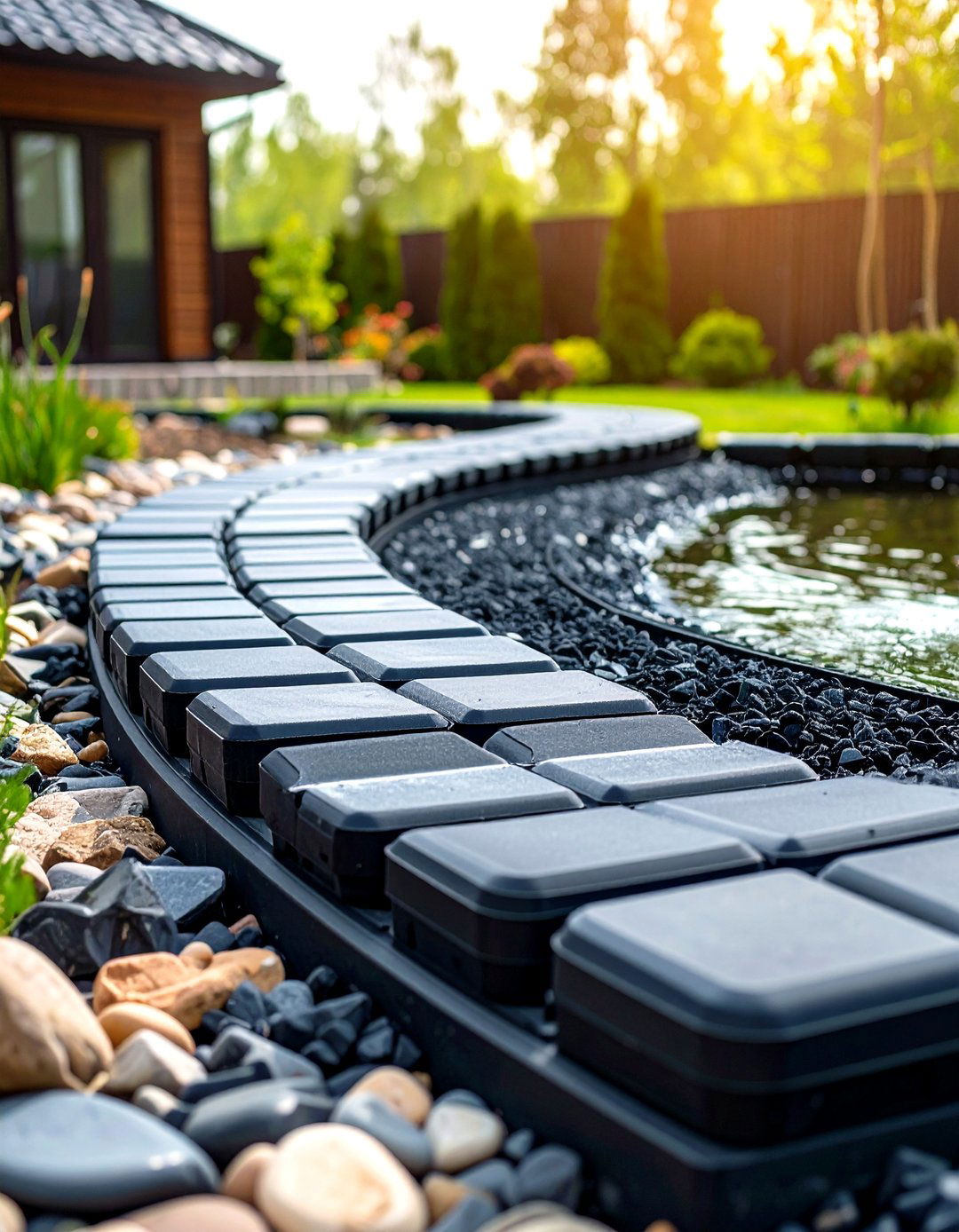 Flexible Rubber Edging - 24 Pond Edging Ideas