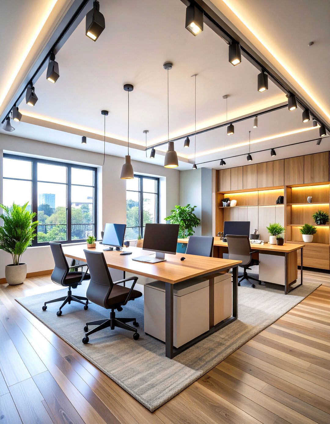 Flexible Track Lighting Systems - 24 Home Office Lighting Ideas