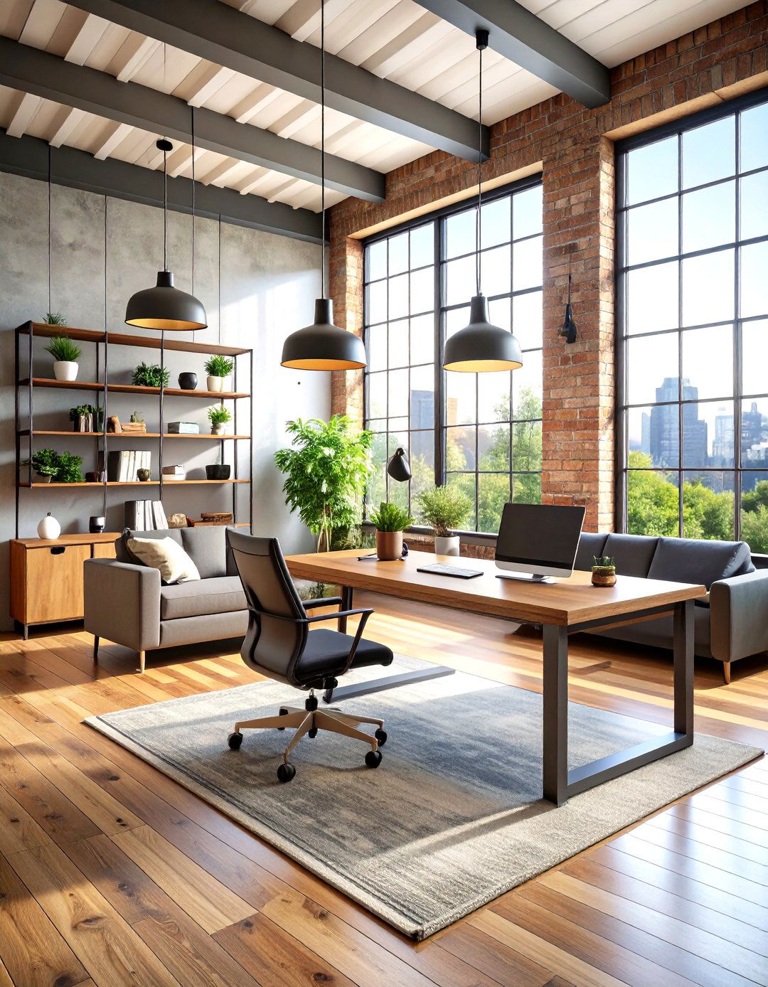 Flexible Workspace Integration Zone - 24 Loft-style Living Room Ideas