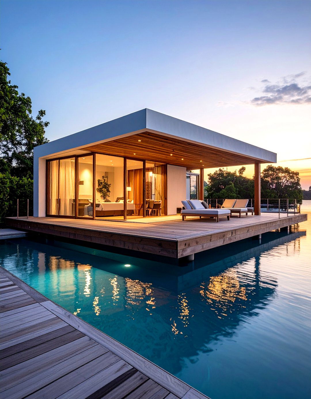 Floating Bridge Pool Gazebo - 24 Pool Gazebo Ideas