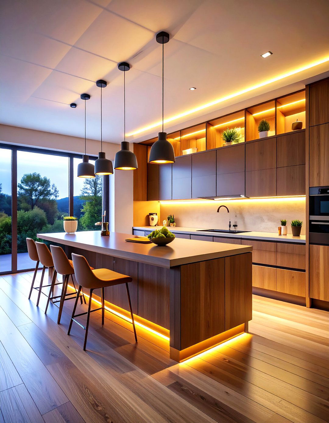 Floating Cabinet Kitchen with Suspended Design Elements - 24 Modern Kitchen Ideas