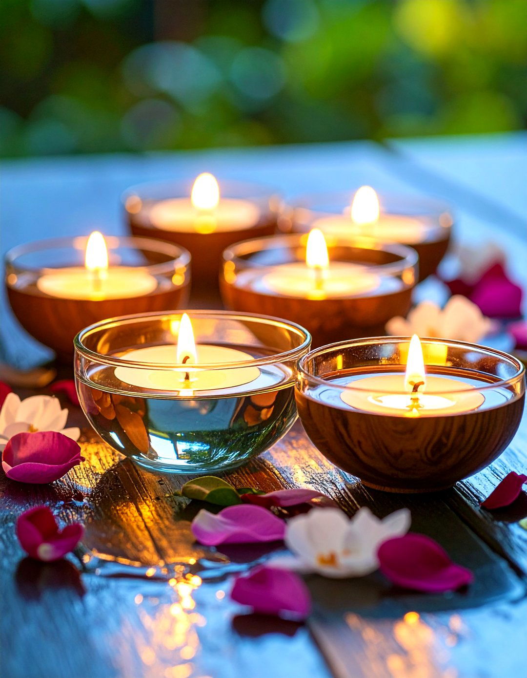 Floating Candle Water Displays - 24 Decorating With Candles