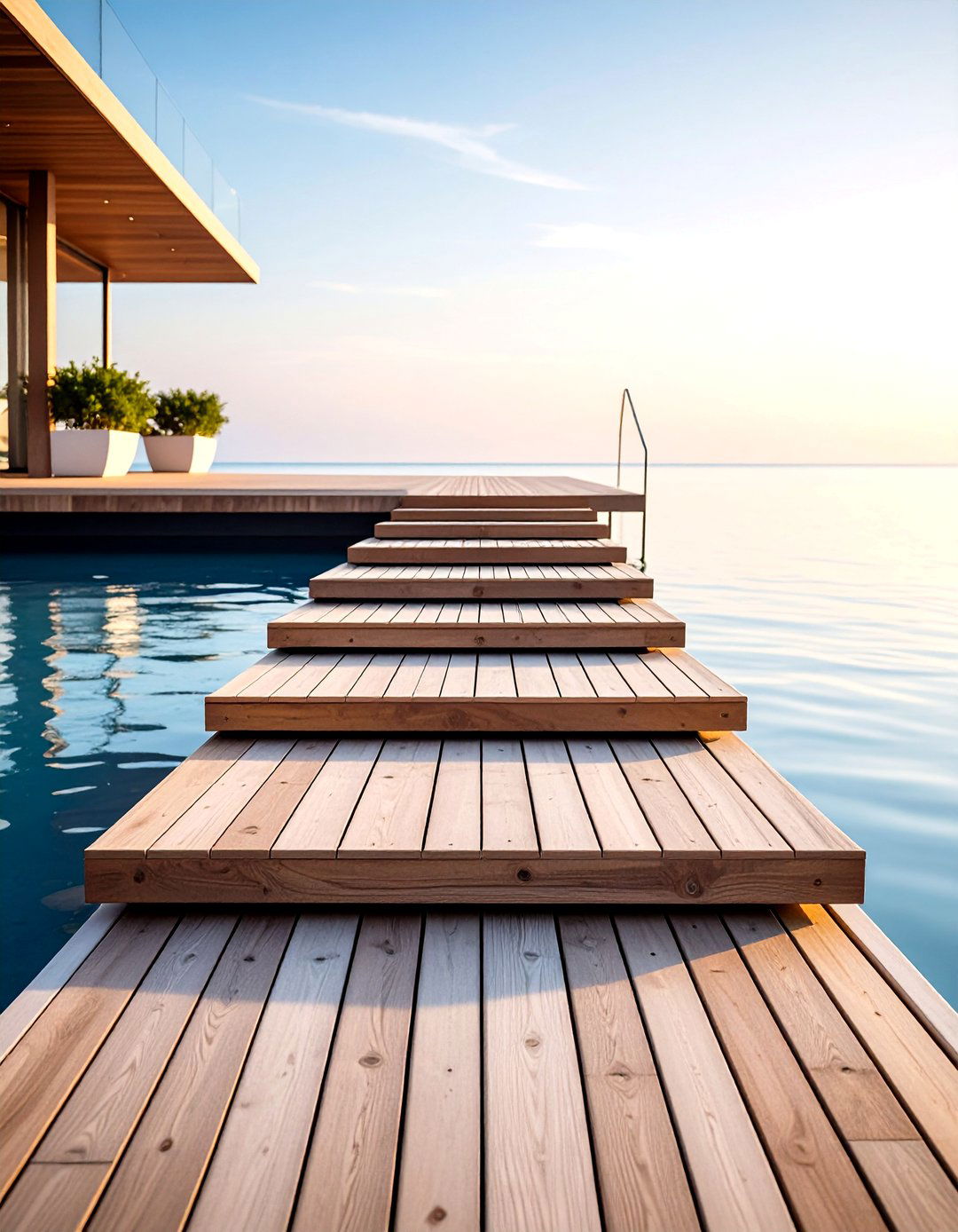 Floating Contemporary Deck Steps - 24 Deck Steps Ideas