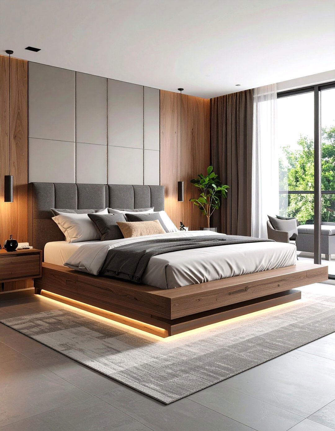 Floating Corner Bed Platform - 24 Corner Bed Ideas