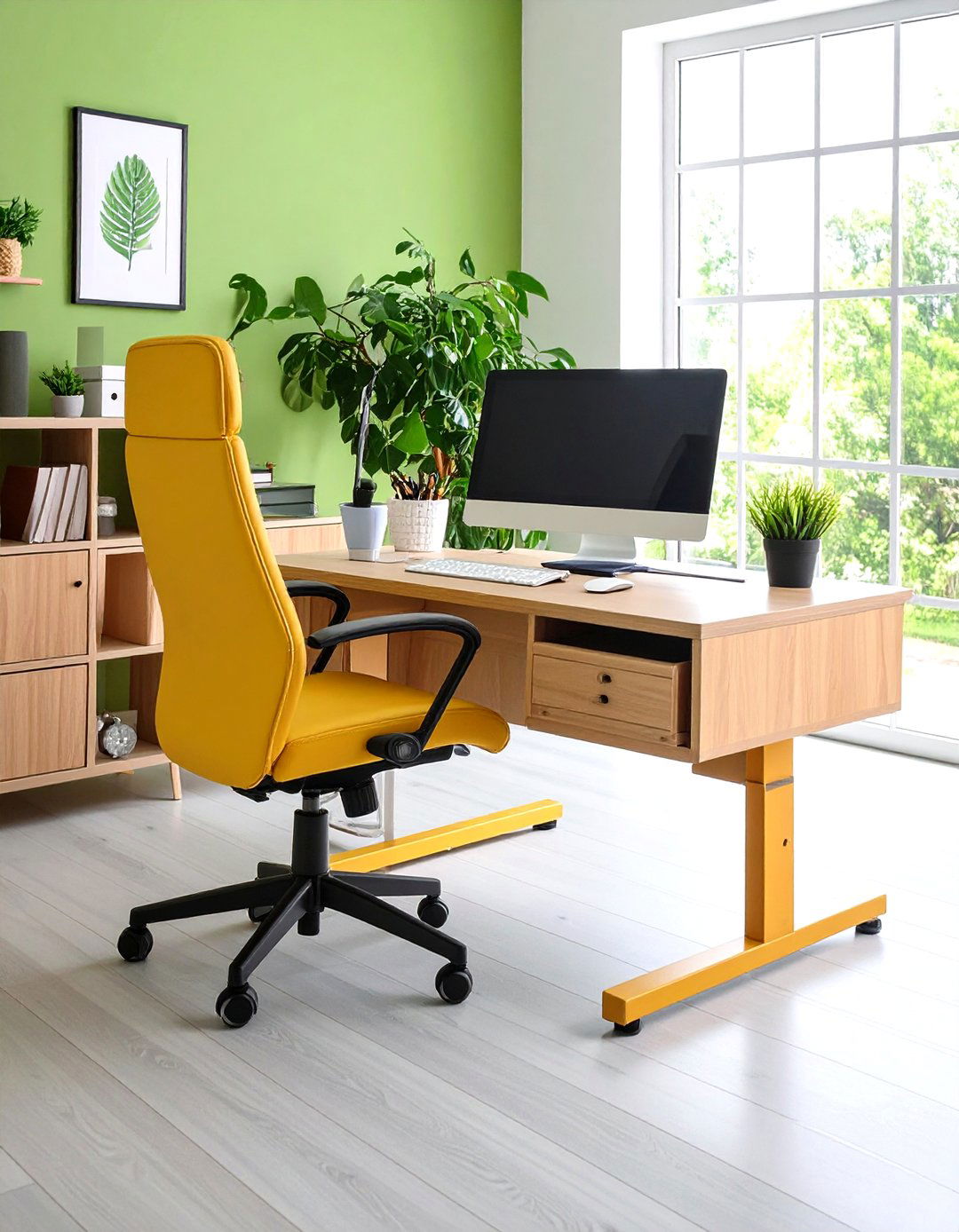 Floating Desk with Keyboard Tray - 24 Floating Desk Ideas