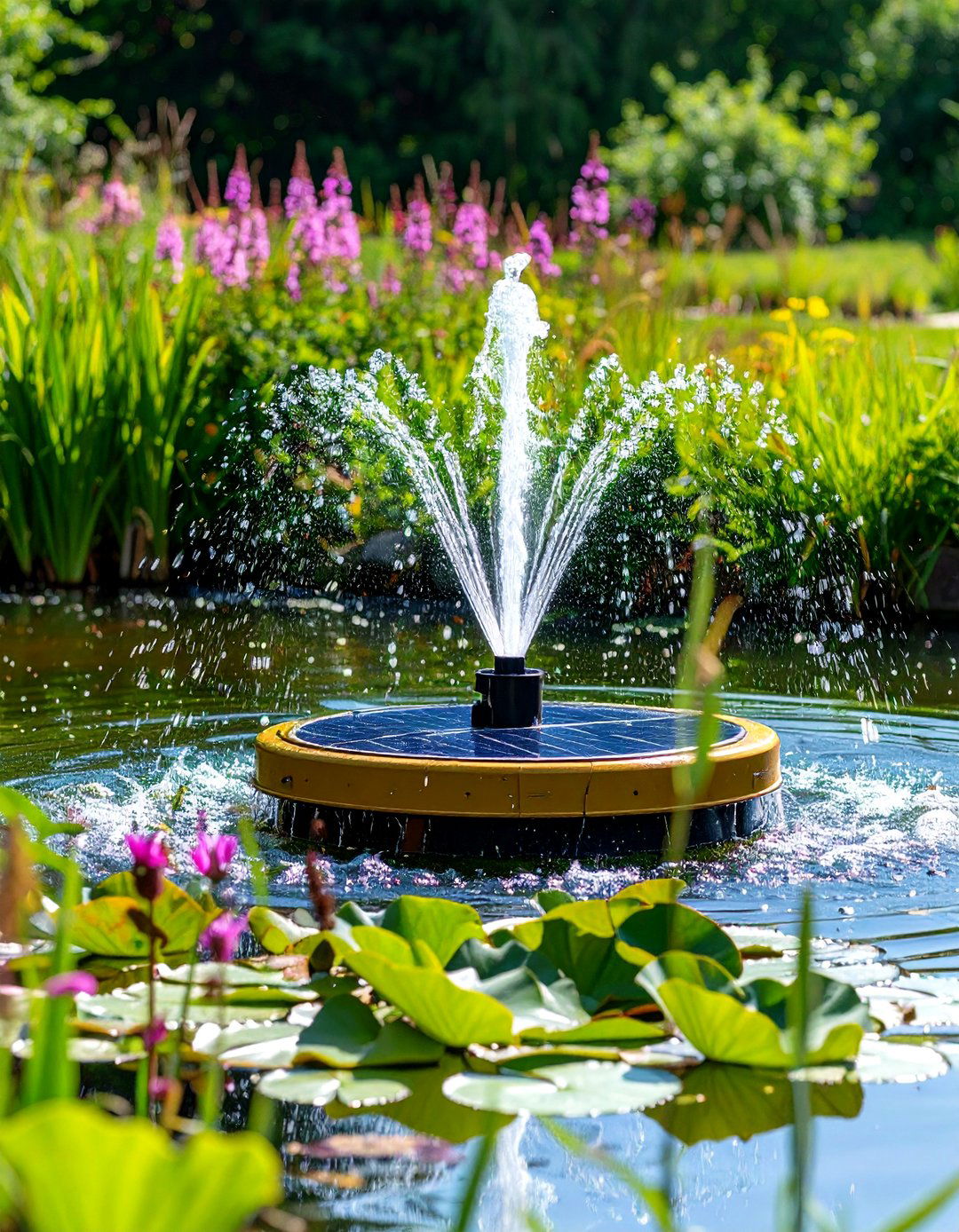 Floating Fountain - 24 Backyard Fountain Ideas