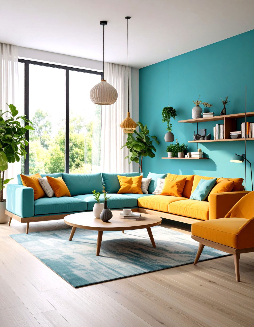 Floating Furniture Living Room with Suspended Elements - 24 Modern Living Room Ideas