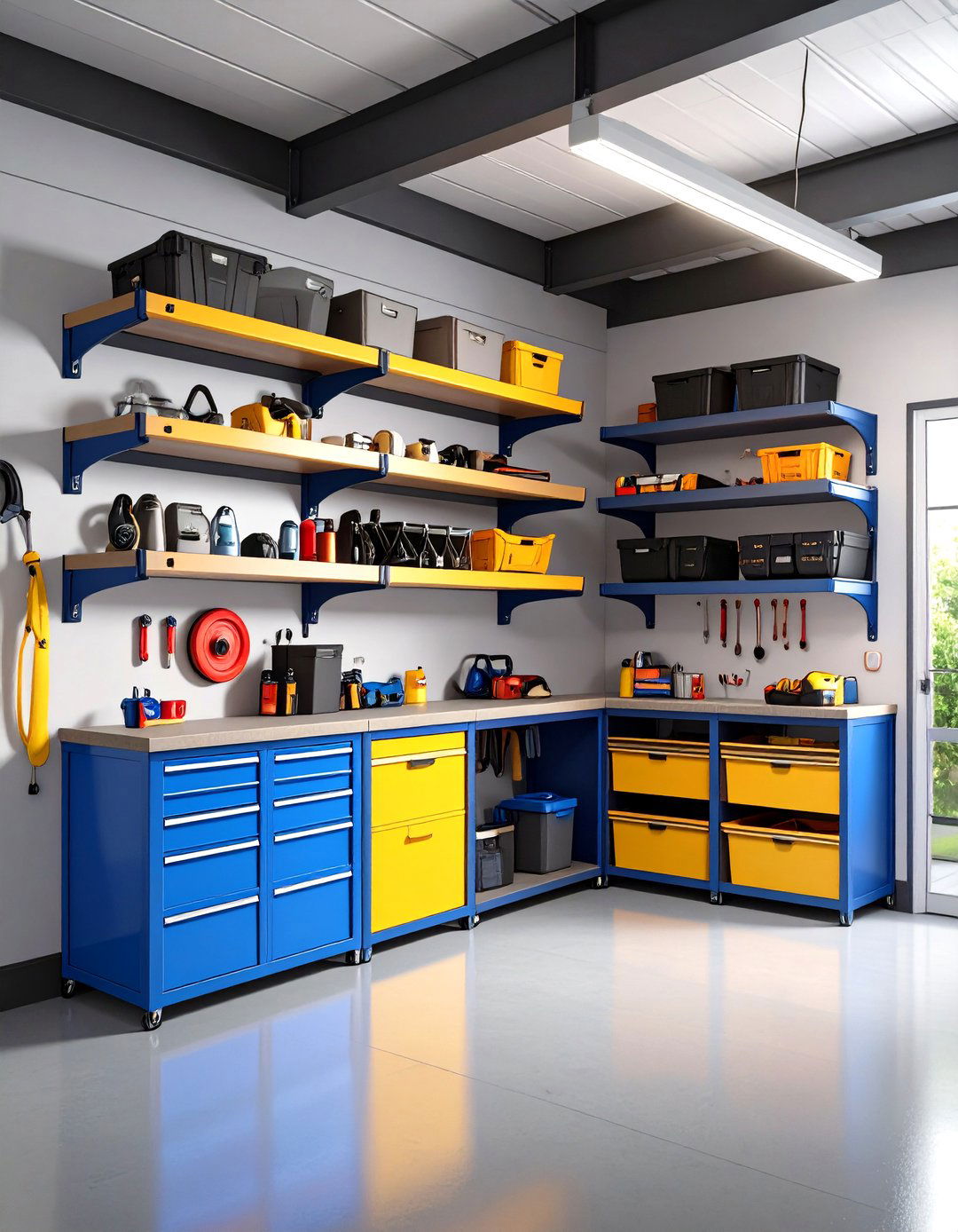 Floating Garage Shelving Designs - 24 Garage Shelving Ideas