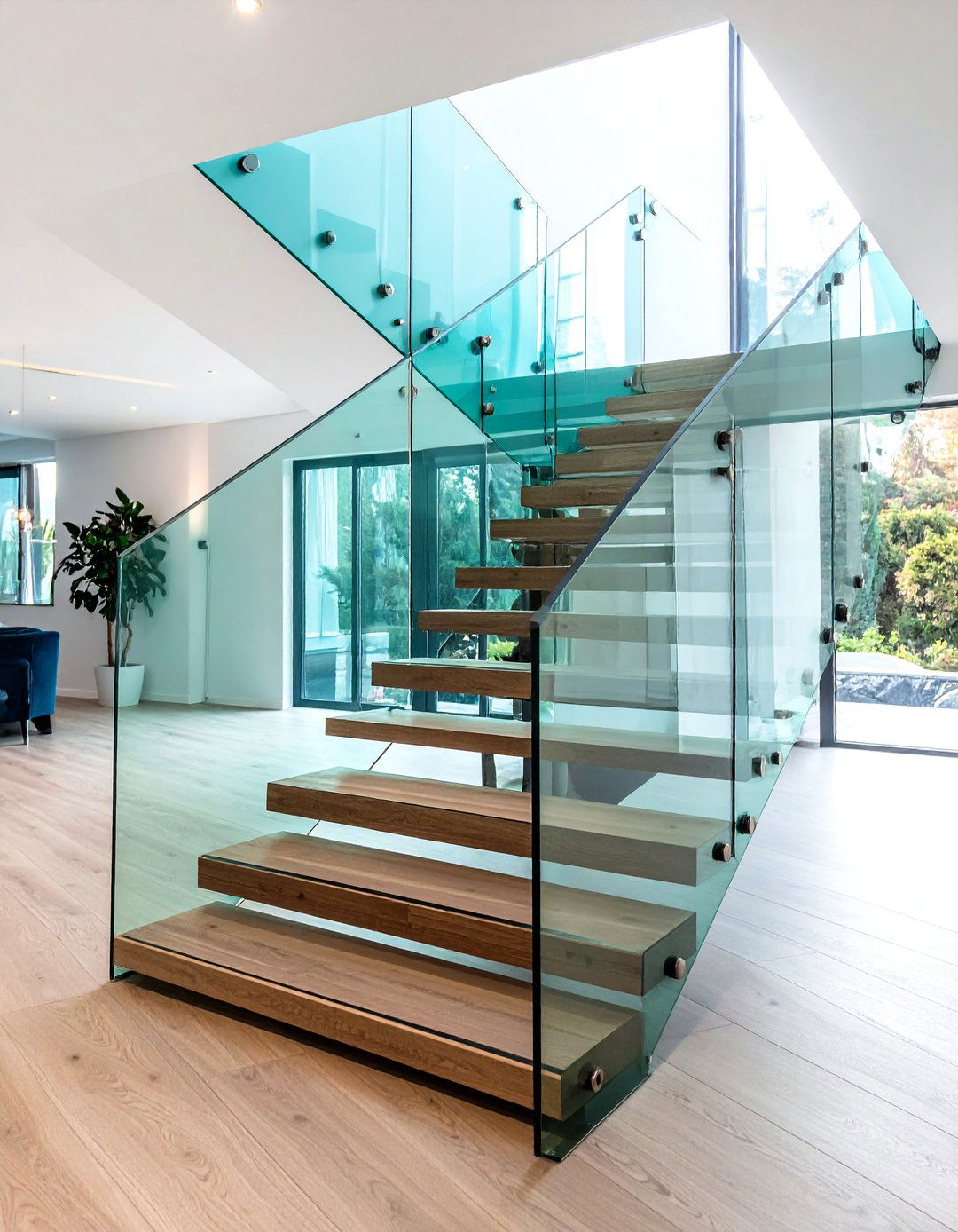 Floating Glass Stair Railings - 24 Stair Railing Ideas