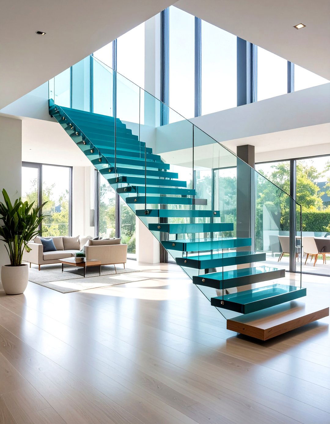 Floating Glass Staircase Design - 24 Staircase Ideas