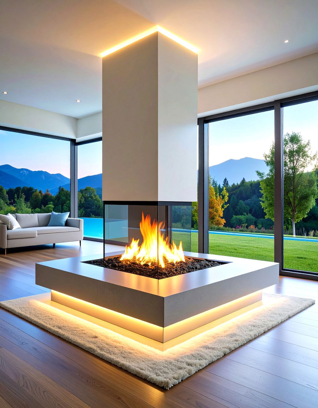 Floating Hearth Gas Fireplace Installation - 24 Gas Fireplace Ideas