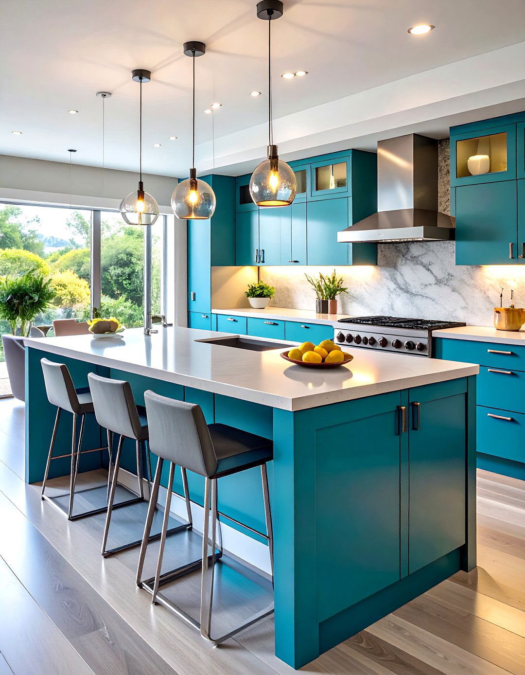 Floating Kitchen Island with Modern Aesthetics - 24 Summer Kitchen Ideas