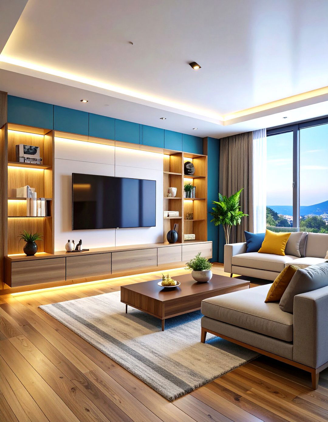 Floating Media Wall Units - 24 Living Room Furniture Ideas