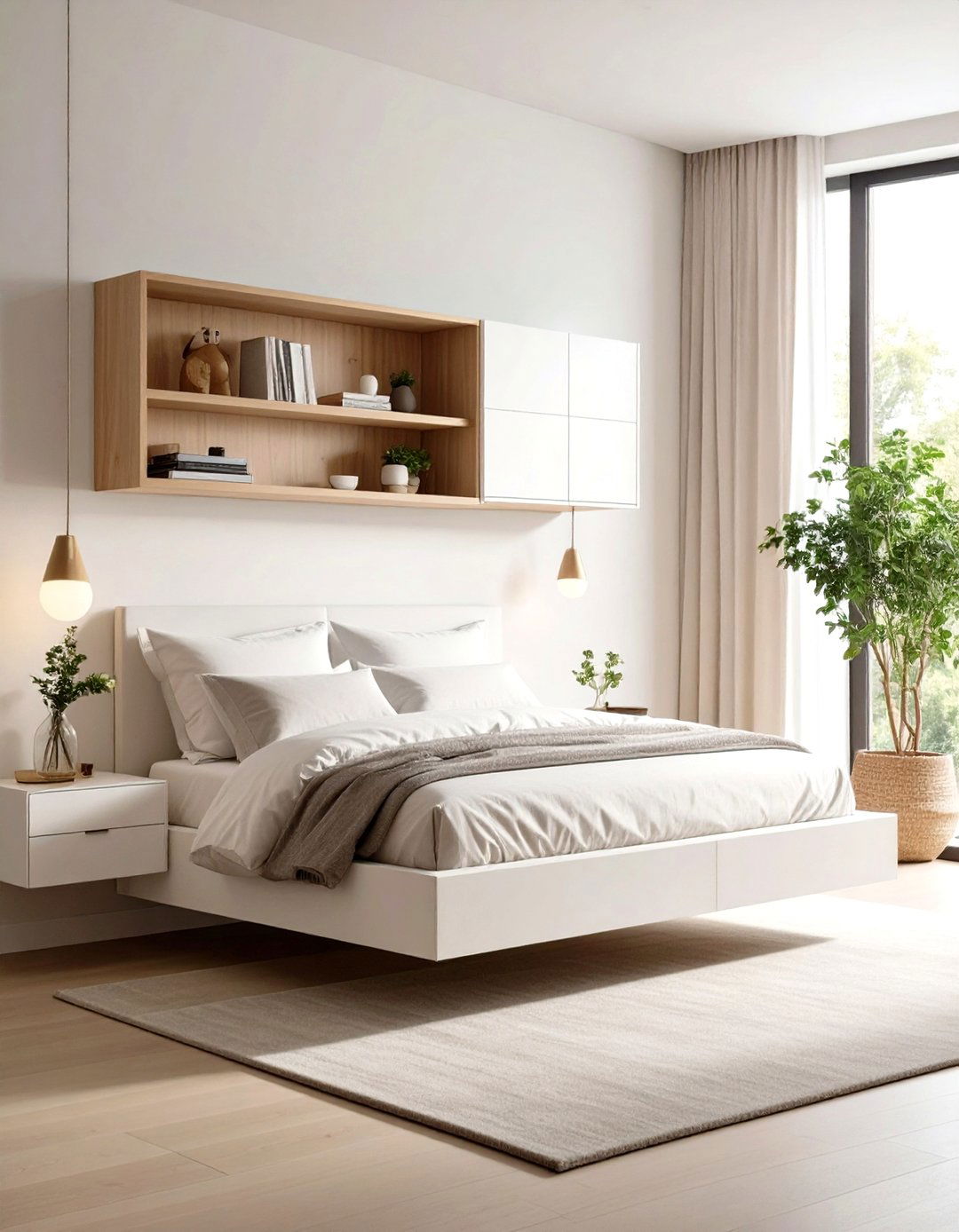 Floating Minimalist Nightstand - 24 Nightstand Ideas
