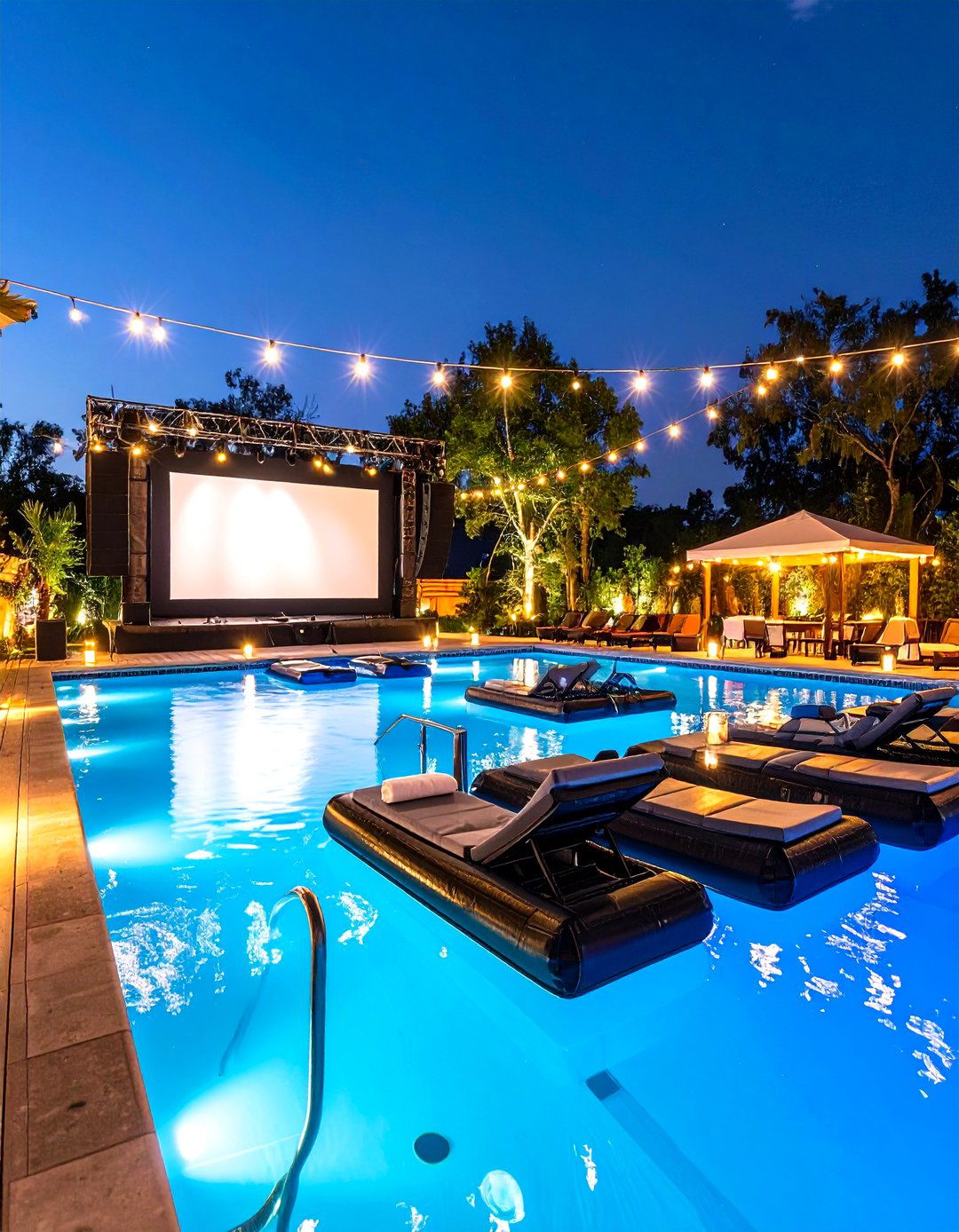 Floating Movie Theater Experience - 24 Pool Party Ideas
