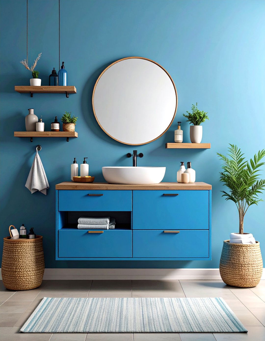 Floating Nightstand Bathroom Adaptation - 24 Small Bathroom Storage Ideas