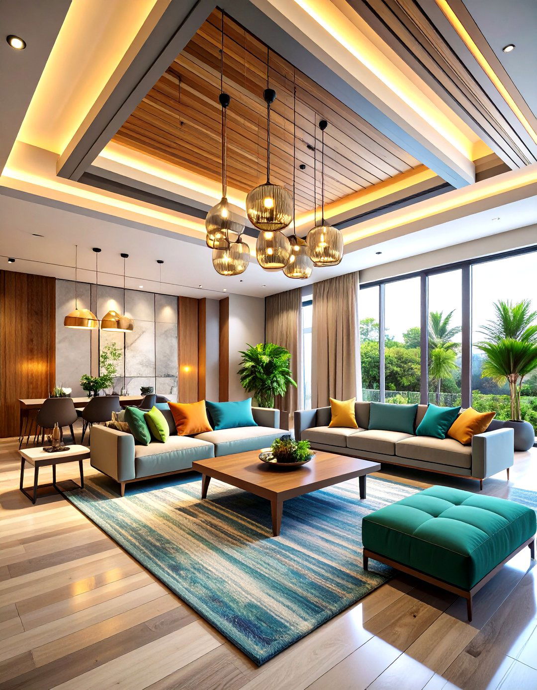 Floating Panel Living Room Ceiling Design - 24 Pop Ceiling Design Ideas