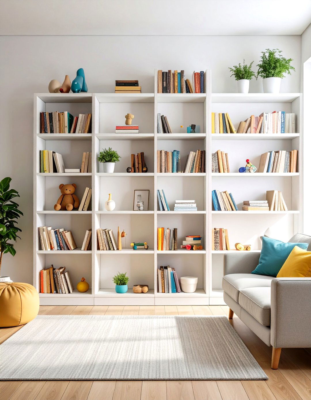Floating Shelf Display Storage - 24 Living Room Toy Storage Ideas