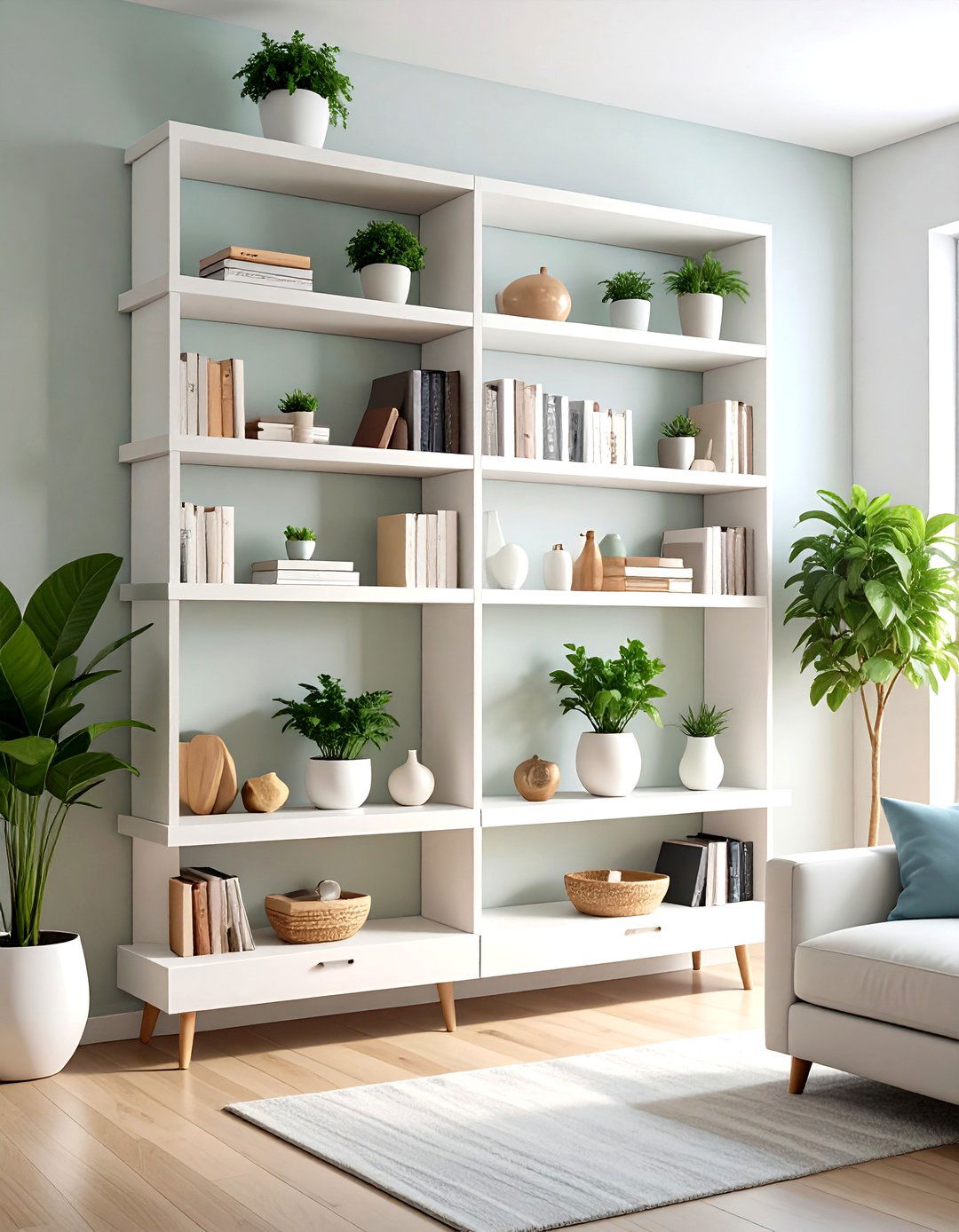 Floating Shelf Display System - 24 living room wall decor ideas