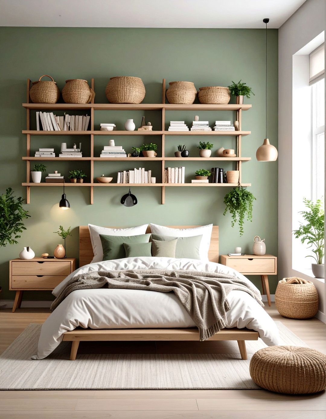 Floating Shelf Gallery Wall Storage - 24 small bedroom storage ideas