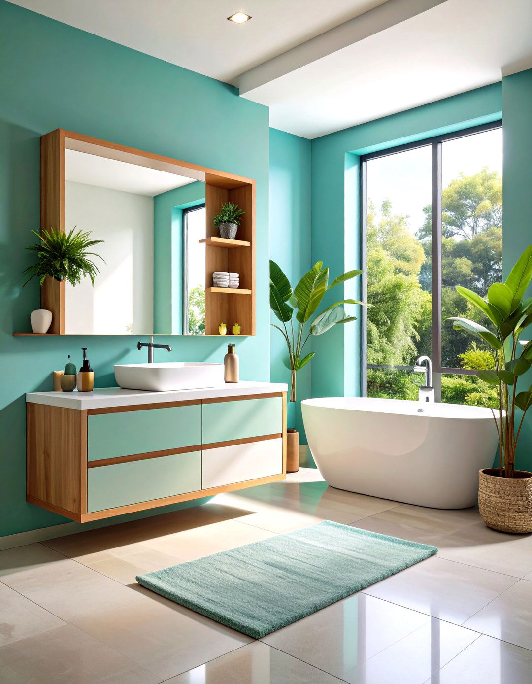 Floating Shelf Ledge Style Niche - 24 Shower Niche Ideas