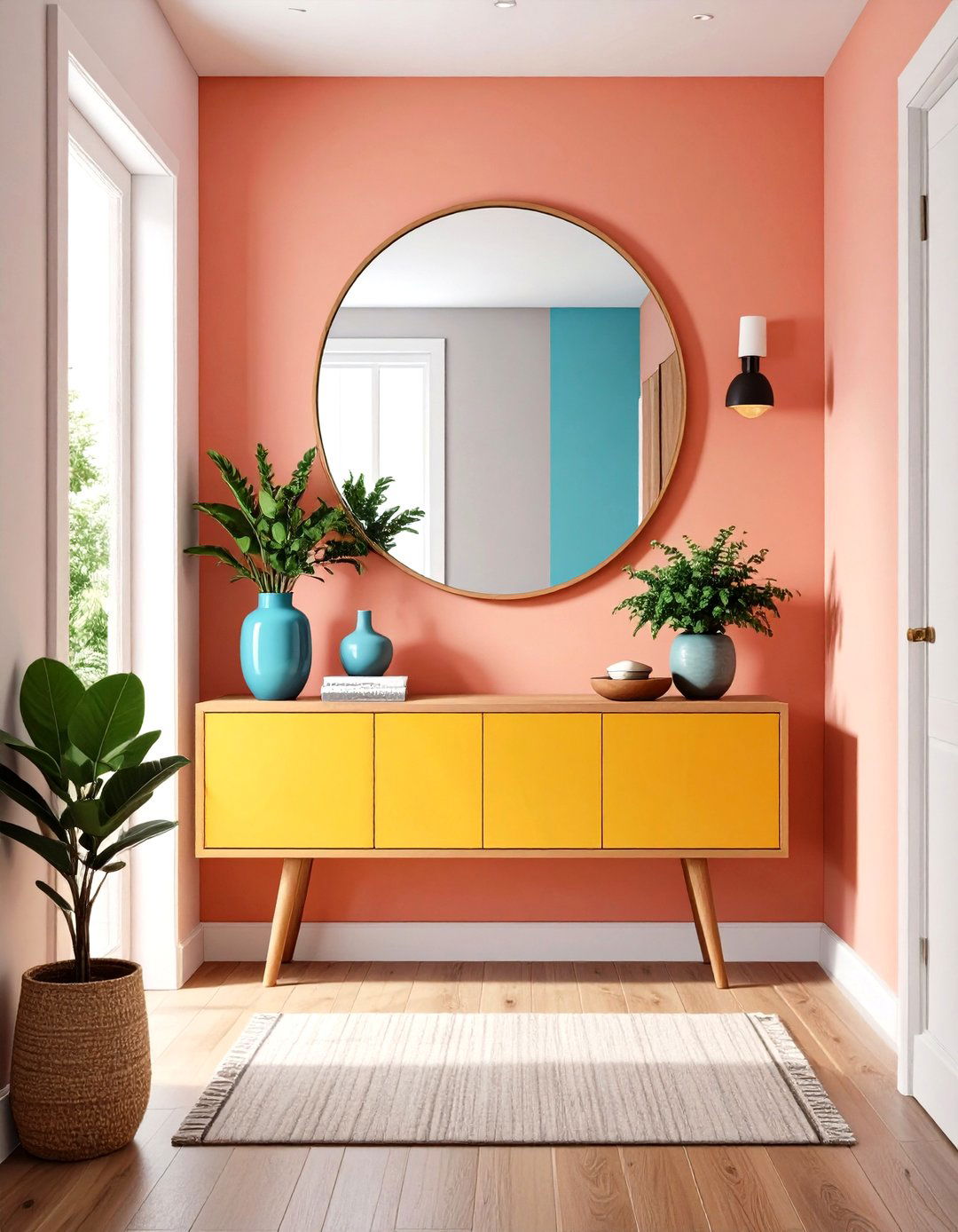 Floating Shelf Mirror Combination - 24 hallway mirror ideas