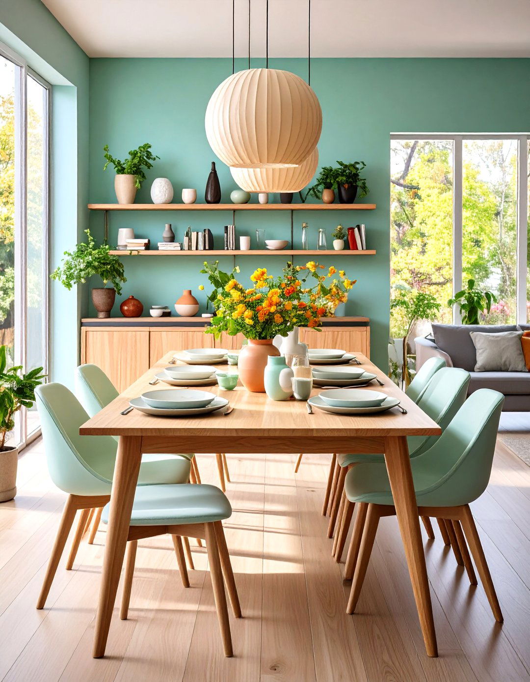 Floating Shelf Vignettes - 24 Dining Room Wall Decor Ideas