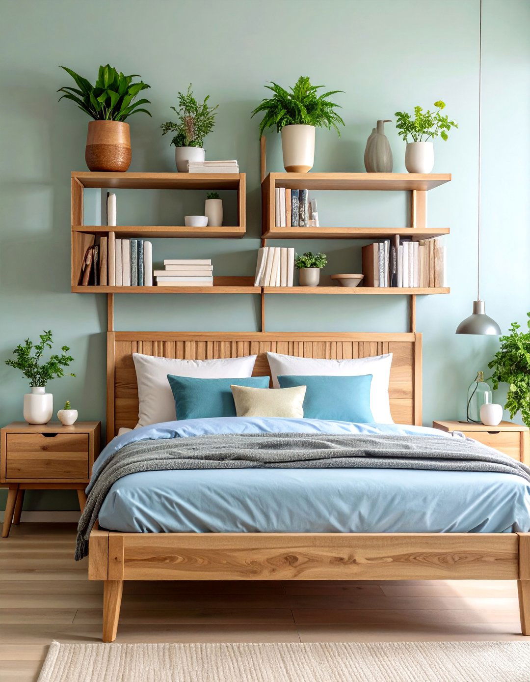 Floating Shelves Above Bed Storage - 24 Bedroom Shelving Ideas
