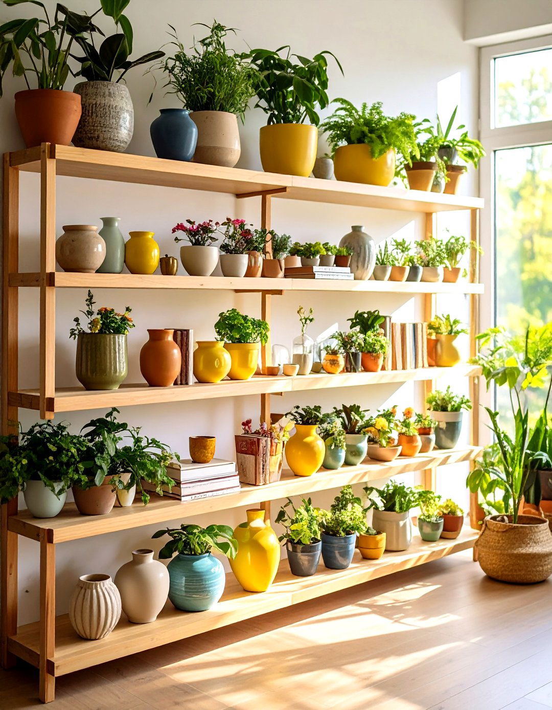 Floating Shelves and Display Sunroom - 24 Mid-century Modern Sunroom Ideas