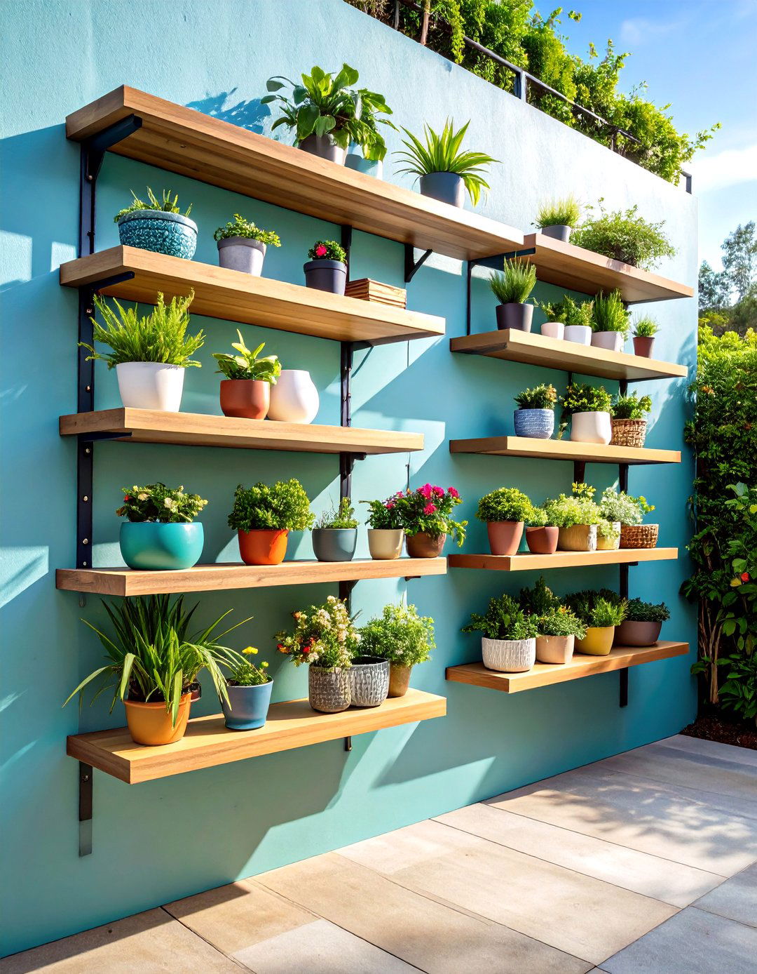 Floating Shelving Systems - 24 Outdoor Storage Ideas