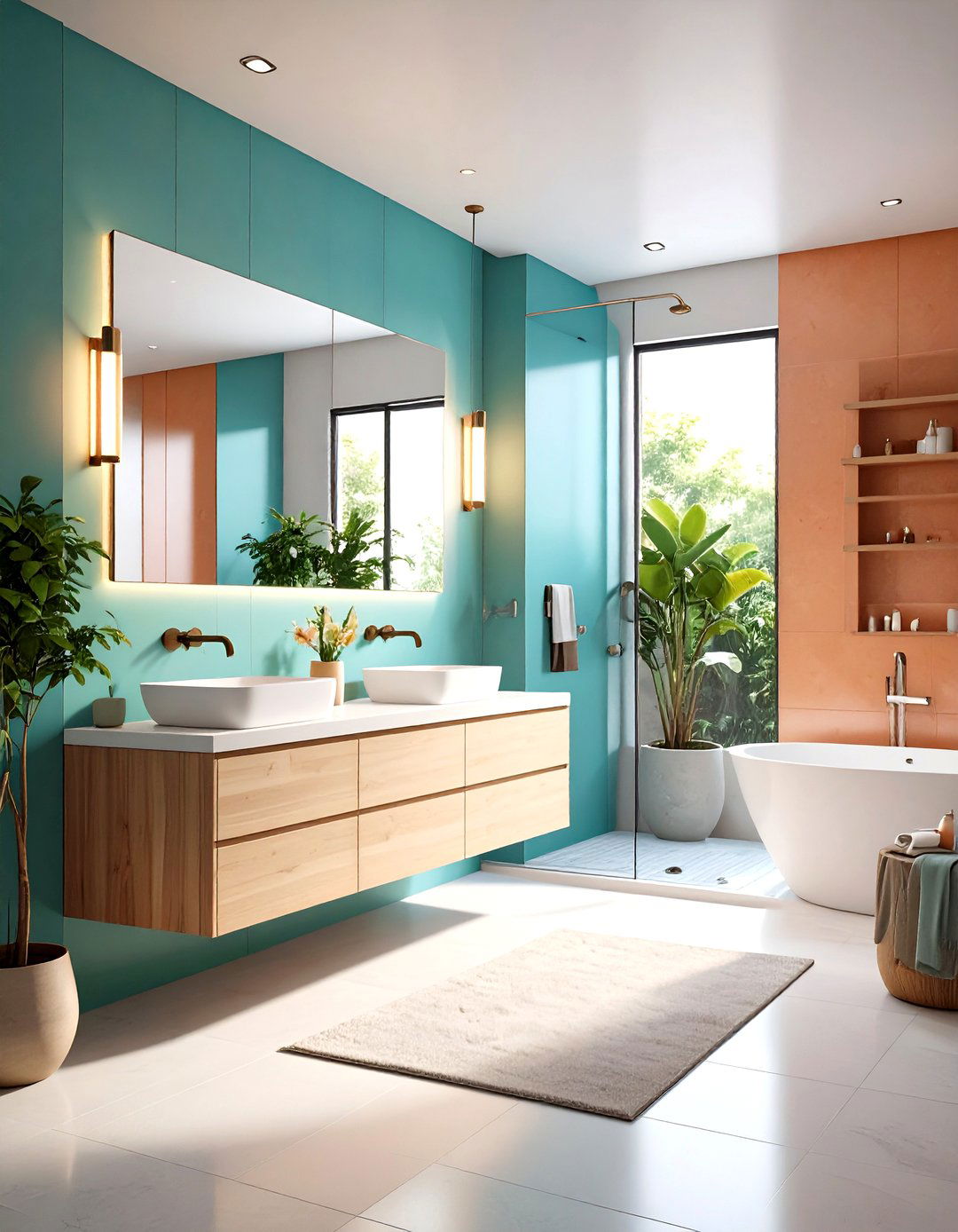Floating Vanity Integration - 24 Small Shower Ideas