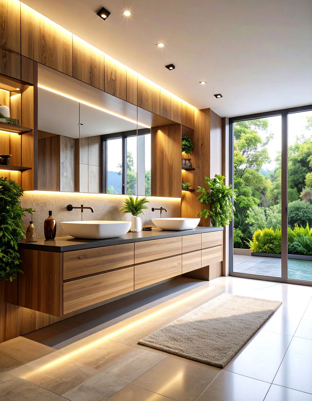 Floating Vanity Modern Spa - 24 Spa Decor Ideas