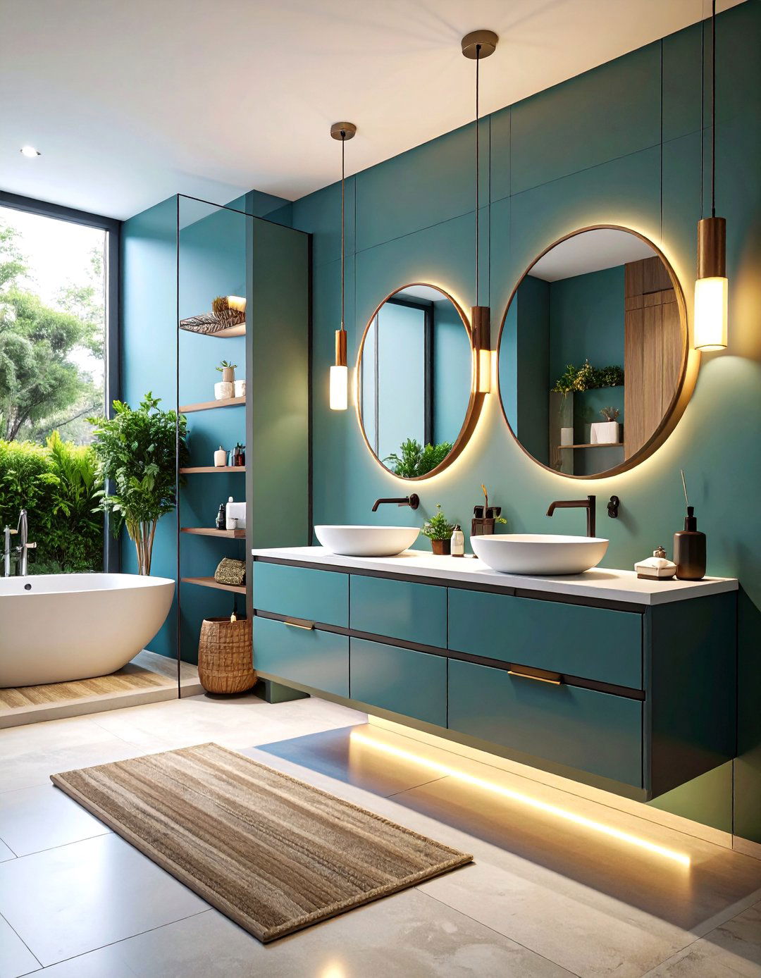 Floating Vanity with Hidden Drawer Storage - 24 Bathroom Storage Ideas