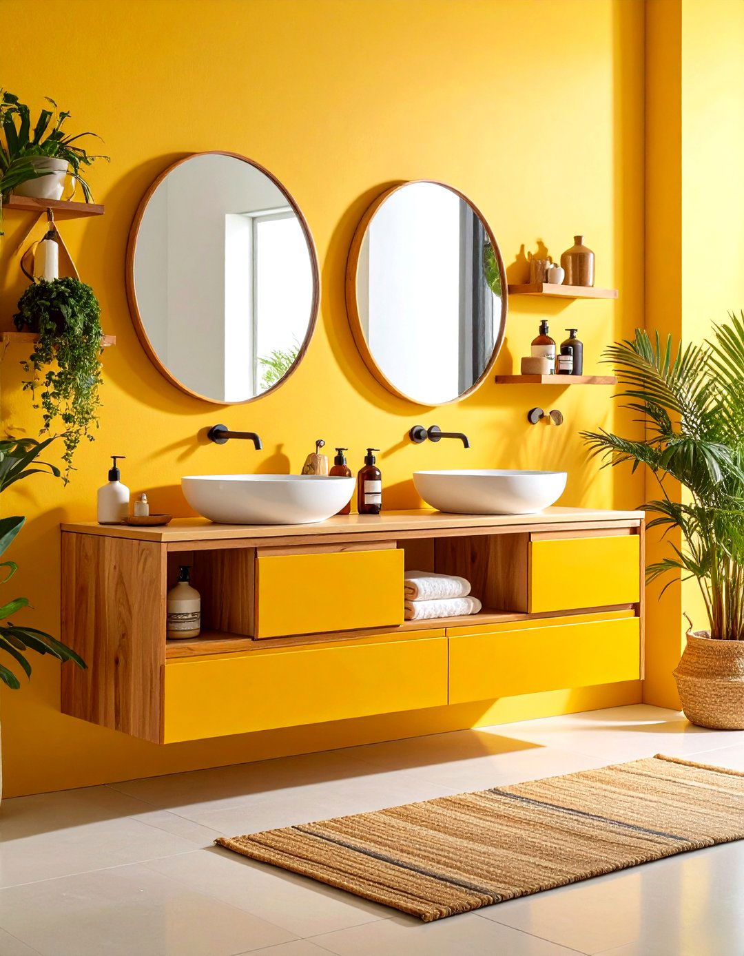 Floating Vanity with Integrated Storage - 24 Bathroom Furniture Ideas