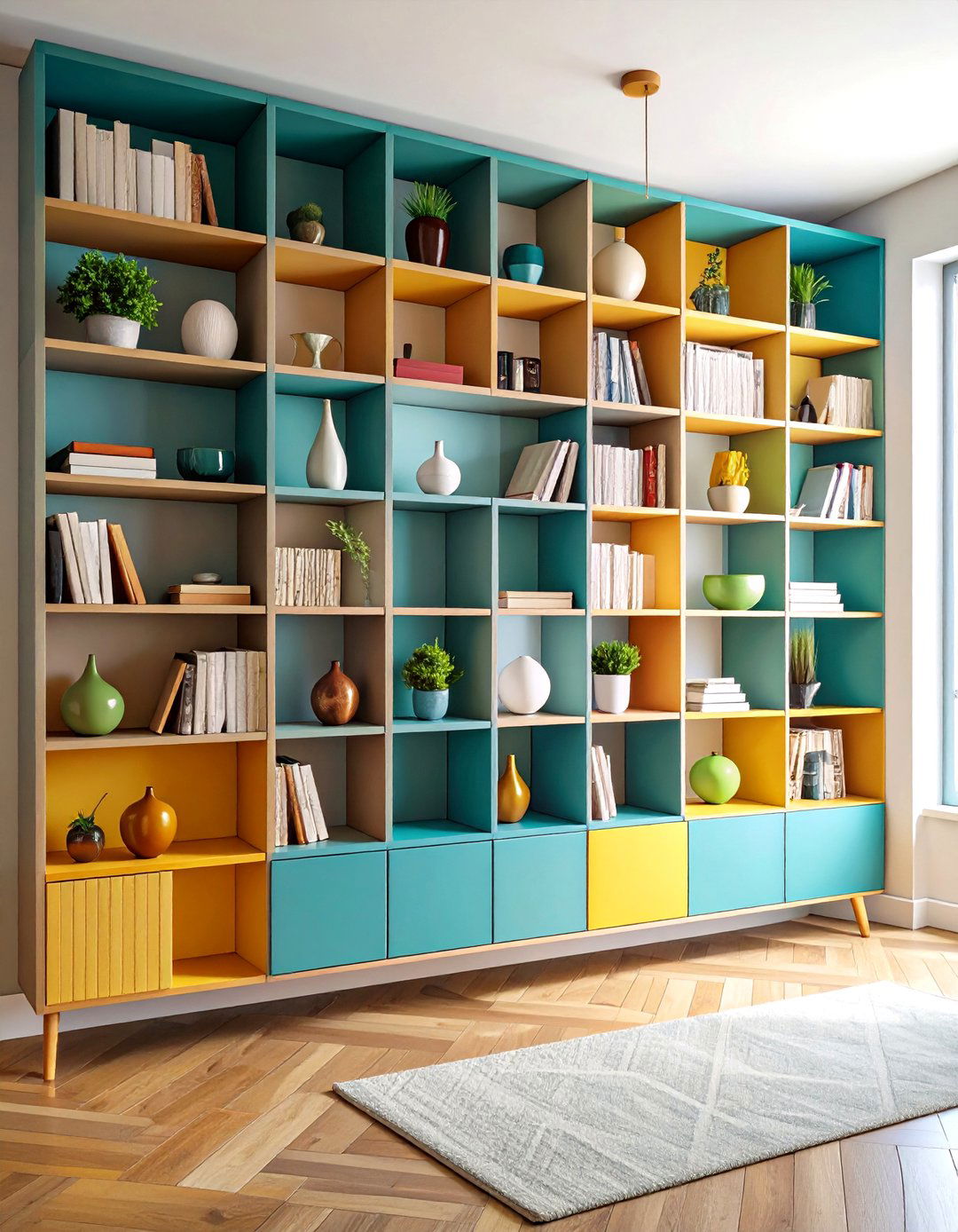 Floating Wall Mounted Bookshelf System - 24 Bookshelf Decor Ideas