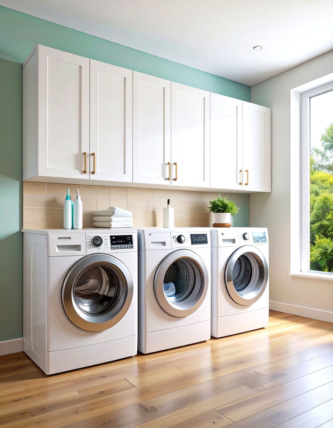 Floating Wall Mounted Cabinets - 24 Laundry Room Cabinet Ideas