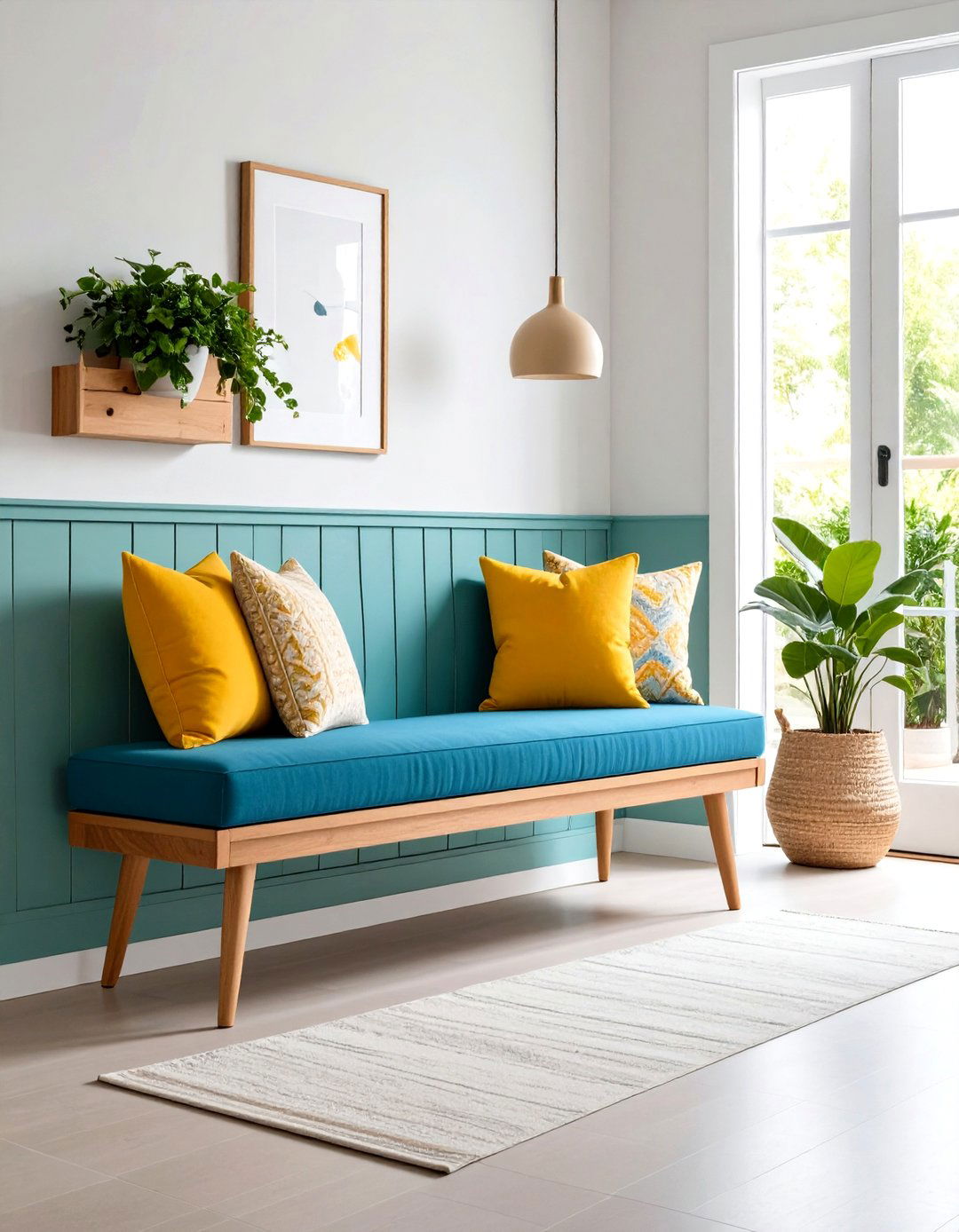 Floating Wall Mounted Entryway Bench - 24 Entryway Bench Ideas