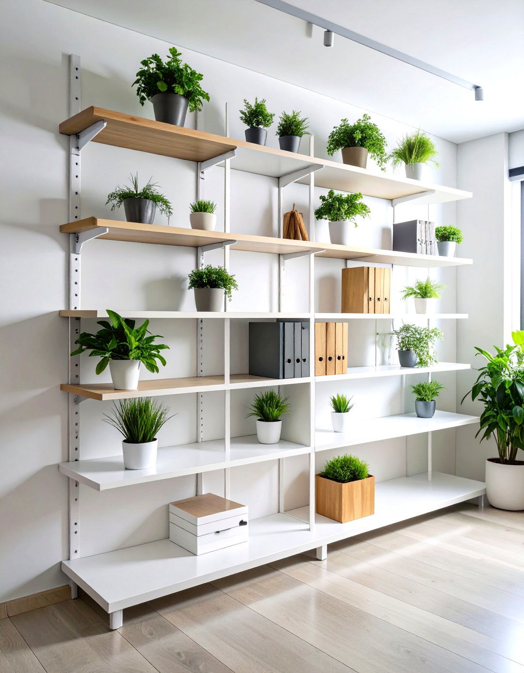 Floating Wall Shelves for Minimalist Workspace - 24 Office Shelving Ideas