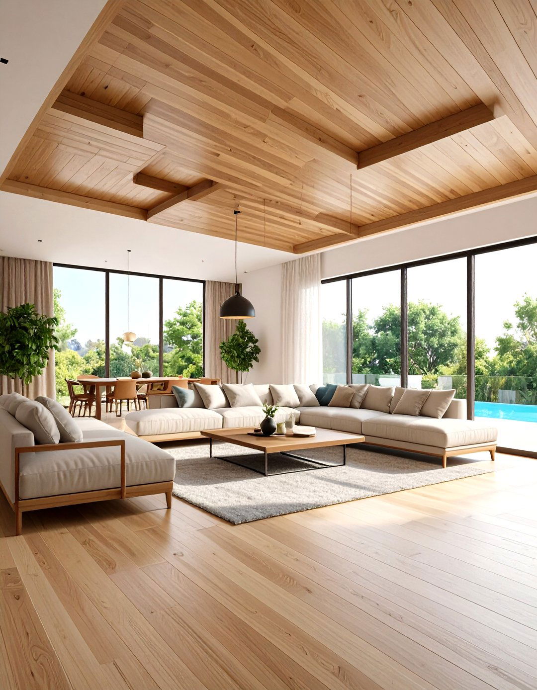 Floating Wood Ceiling Panels - 24 Wood Ceiling Ideas