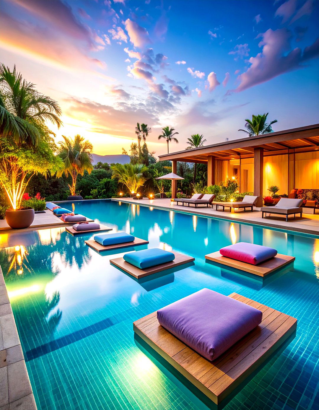 Floating Yoga Session Sanctuary - 24 Pool Party Ideas