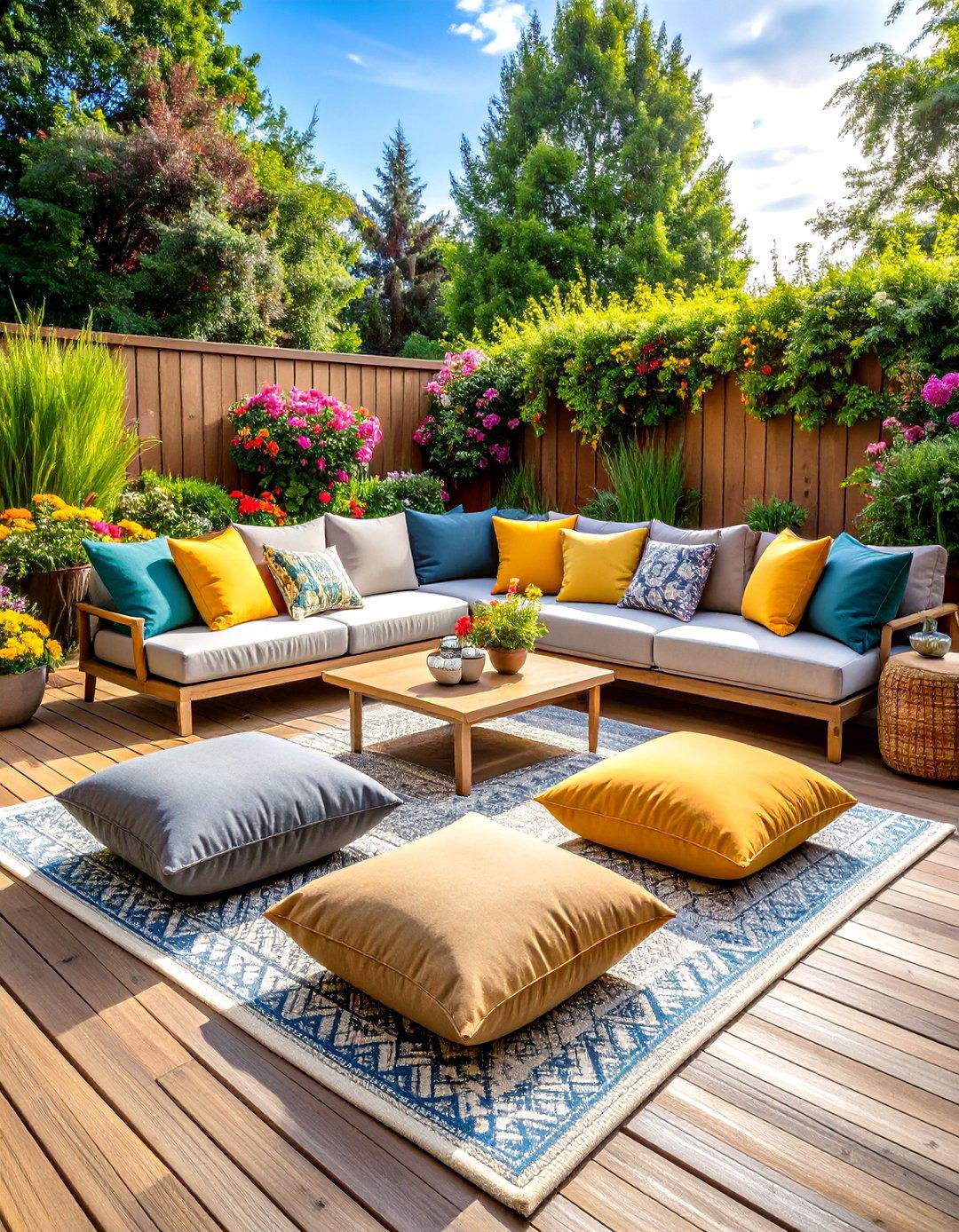 Floor Cushion Seating Areas - 24 Deck Seating Ideas