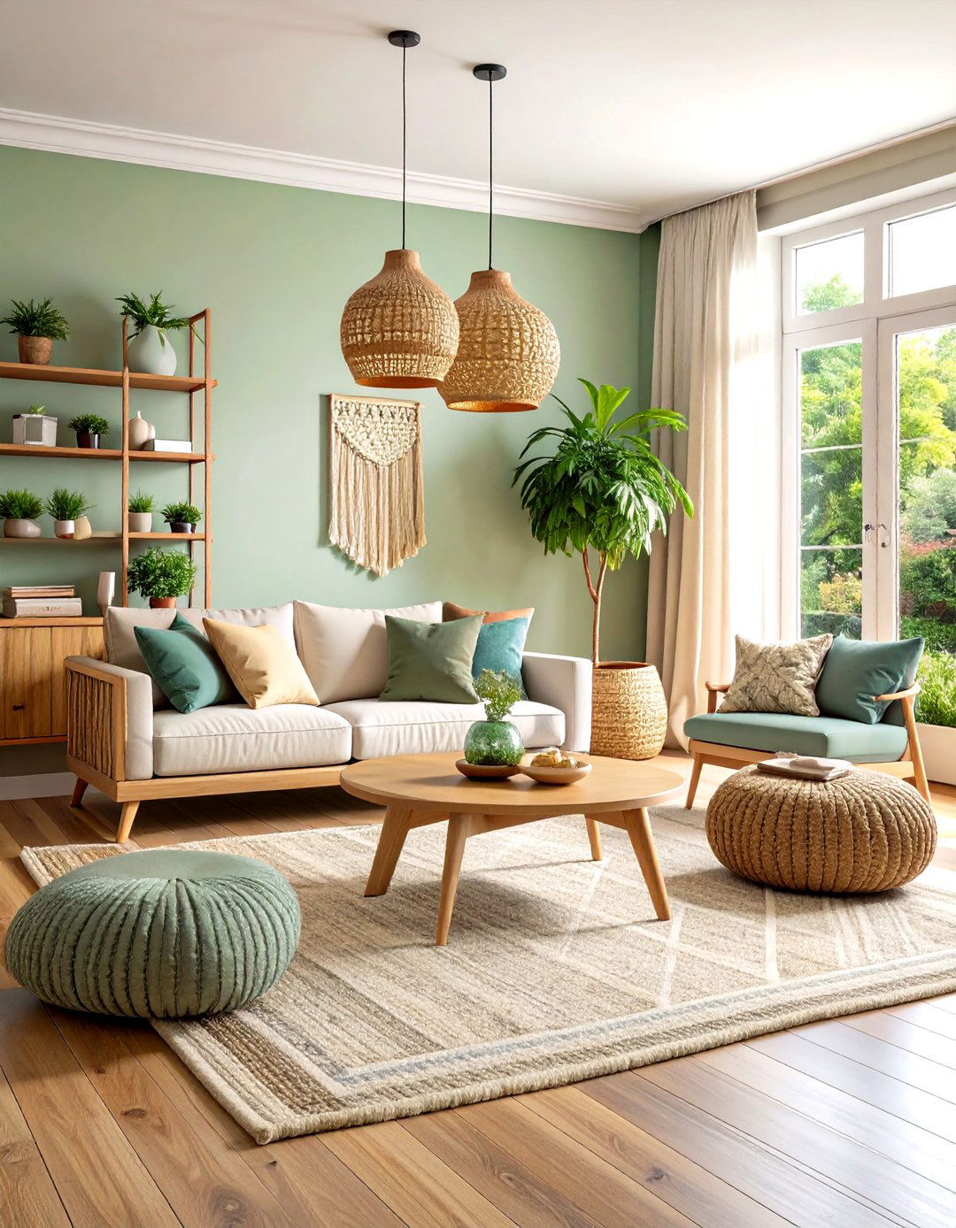 Floor Cushion Seating Arrangement - 24 Minimalist Modern Boho Living Room Ideas