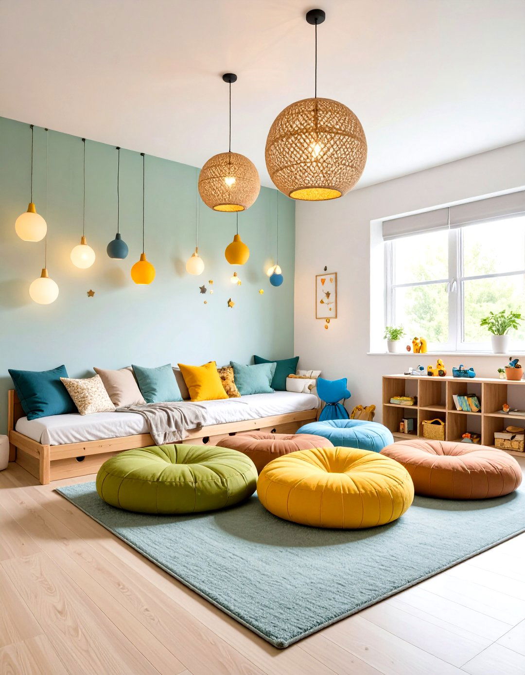 Floor Cushion Toddler Play Area - 24 Boho Toddler Room Ideas
