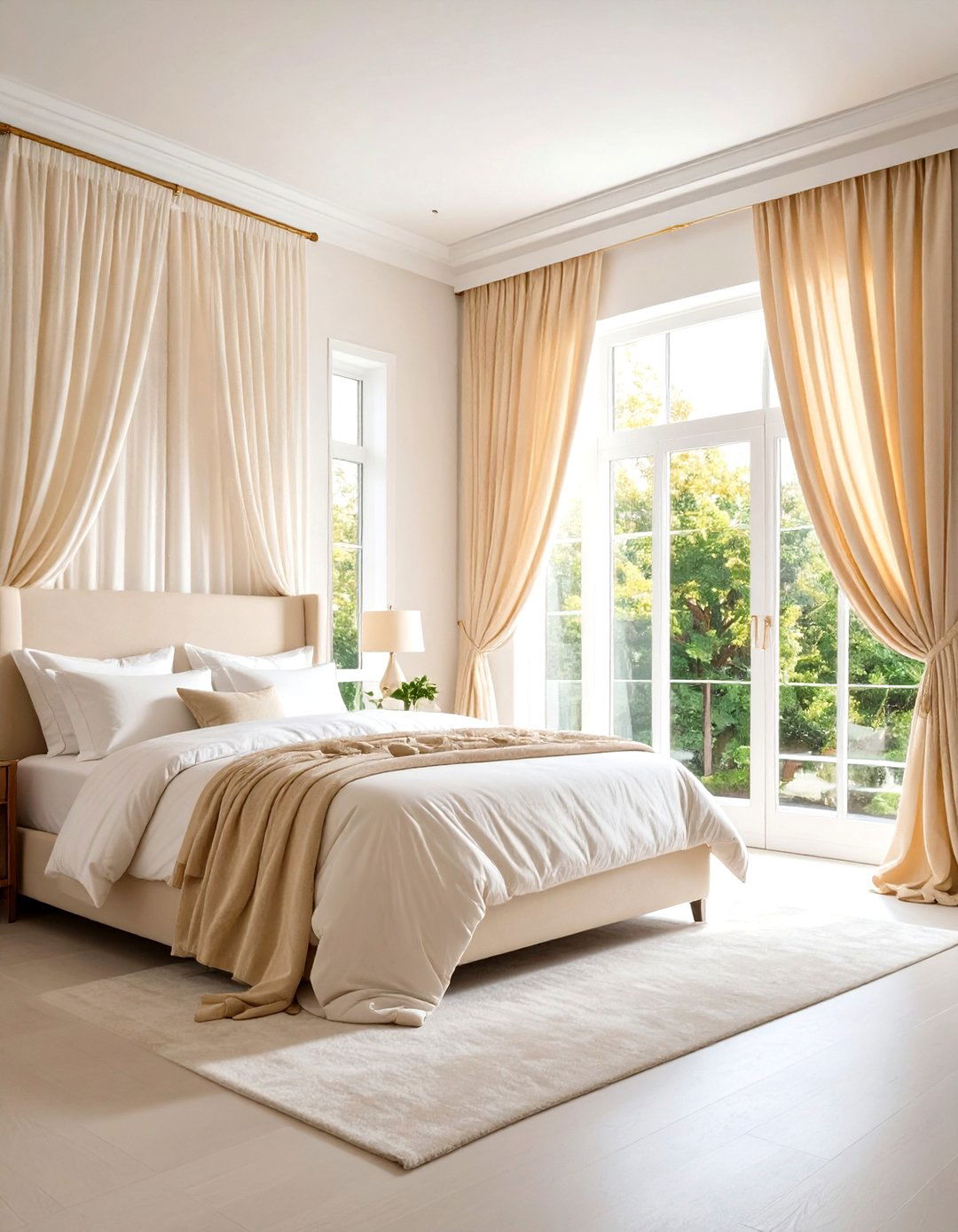 Floor Length Dramatic Bedroom Impact - 24 Bedroom Curtain Ideas