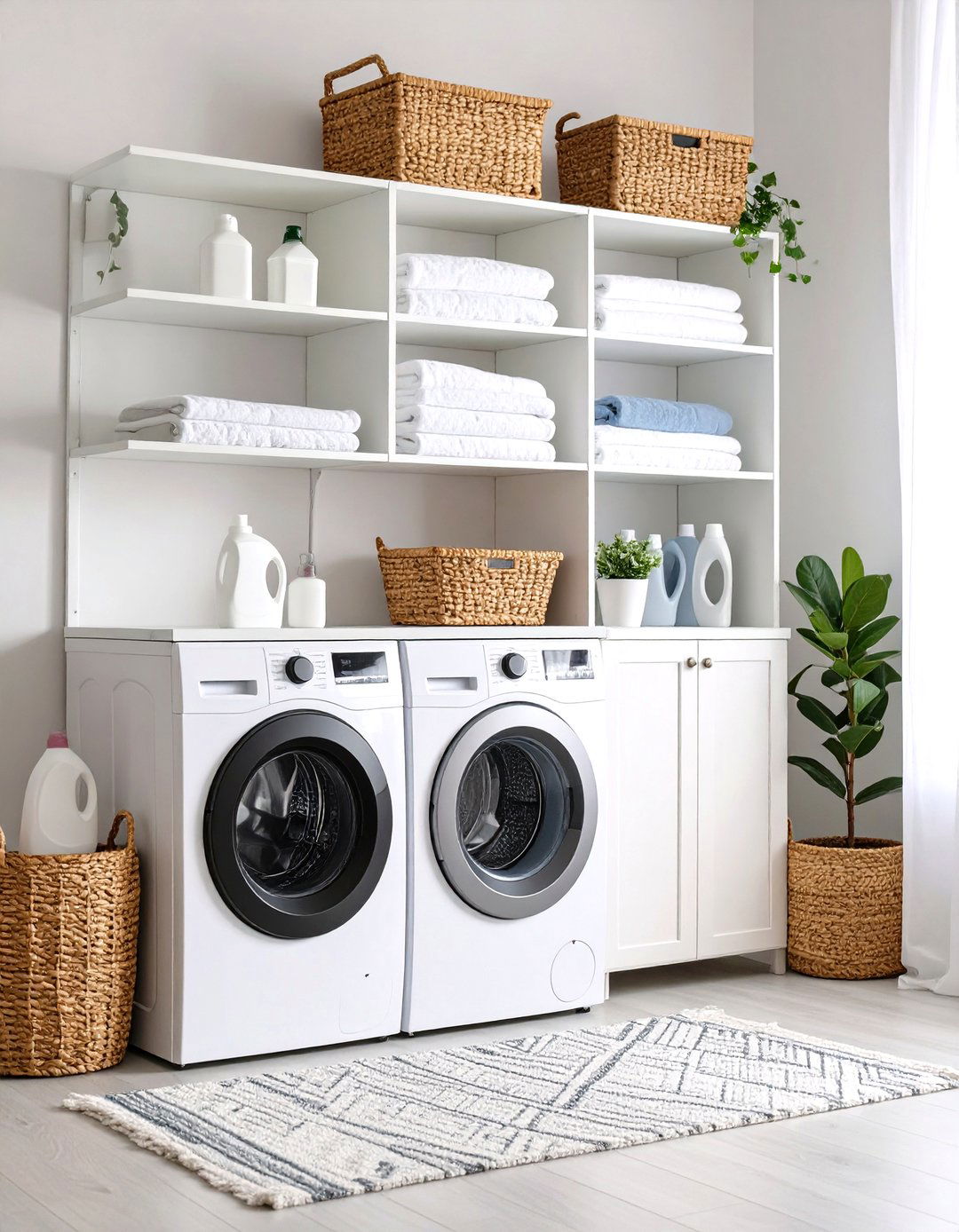 Floor to Ceiling Cabinet Systems - 24 Laundry Room Storage Ideas