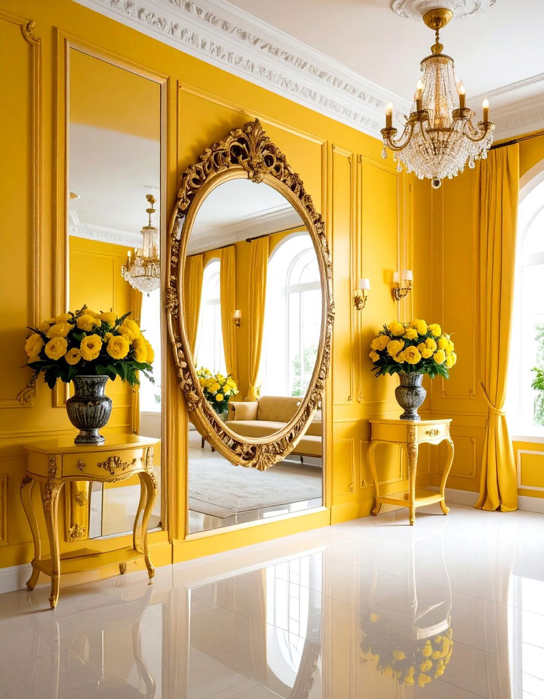 Floor to Ceiling Mirror Walls - 24 Glam Interior Design Ideas