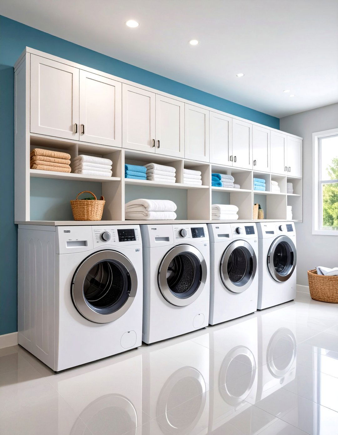 Floor to Ceiling Storage Cabinets - 24 Laundry Room Cabinet Ideas